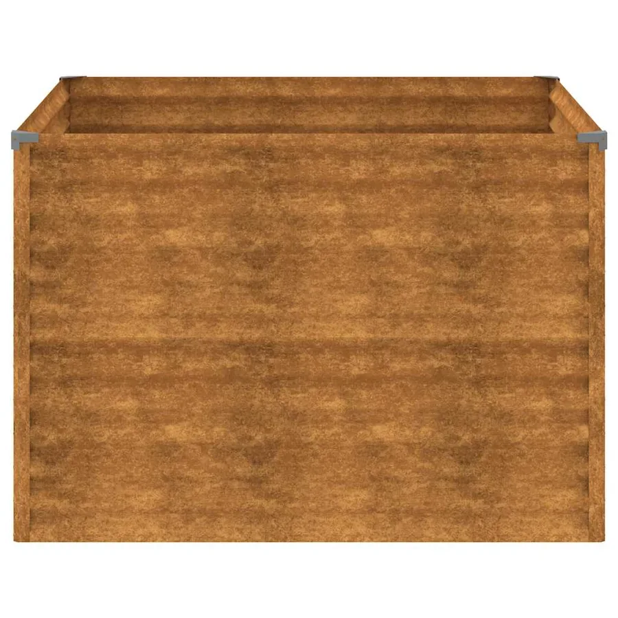 Lit surélevé de jardin 100x100x69 cm acier corten - 5