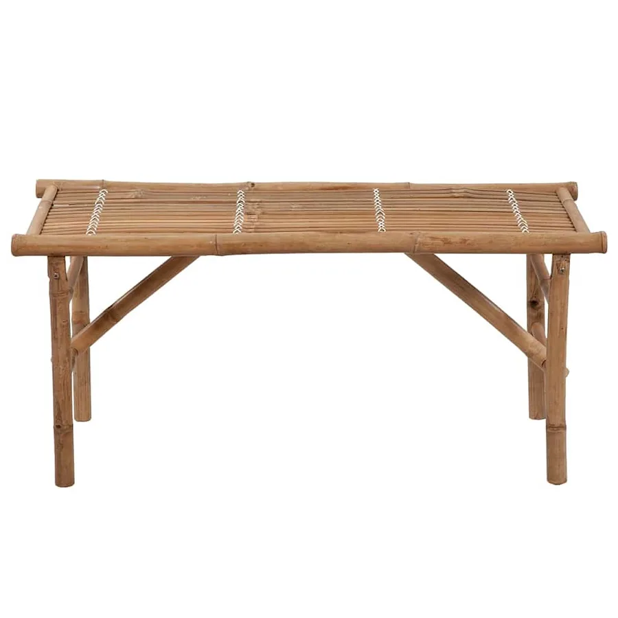 Banc de jardin pliable avec coussin 118 cm Bambou - 3