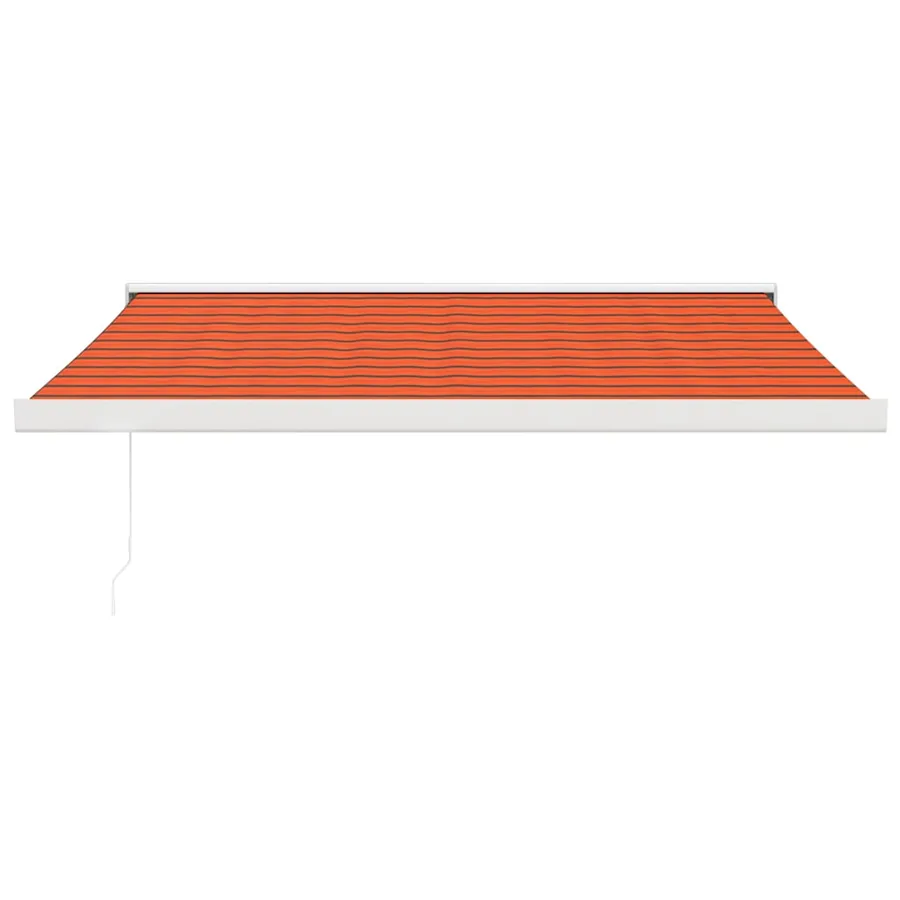 Auvent rétractable orange et marron 3,5x2,5m tissu et aluminium - 3