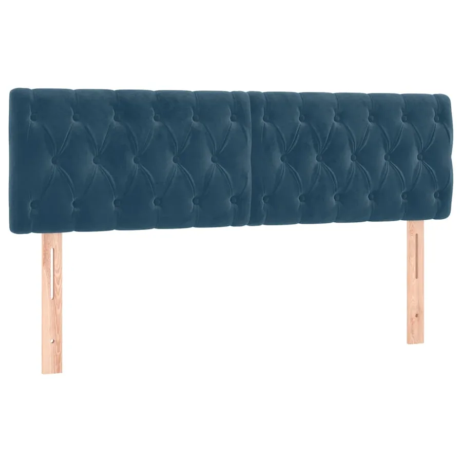 Sommier à lattes de lit et matelas Bleu foncé 140x190cm Velours - 6