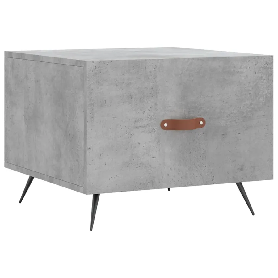 Table basse gris béton 50x50x40 cm bois d'ingénierie - 2
