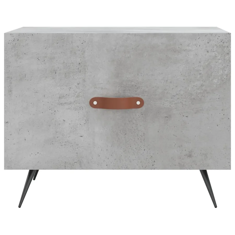 Table basse gris béton 50x50x40 cm bois d'ingénierie - 5