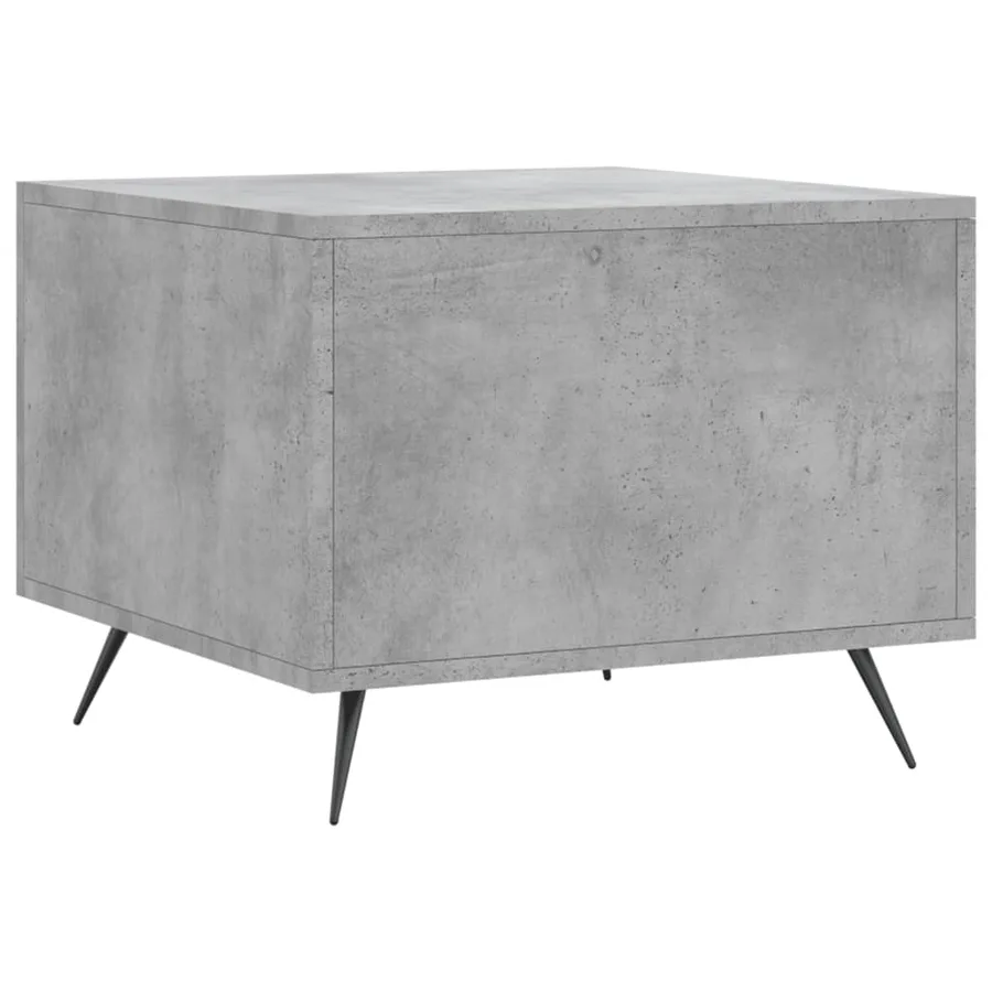 Table basse gris béton 50x50x40 cm bois d'ingénierie - 8