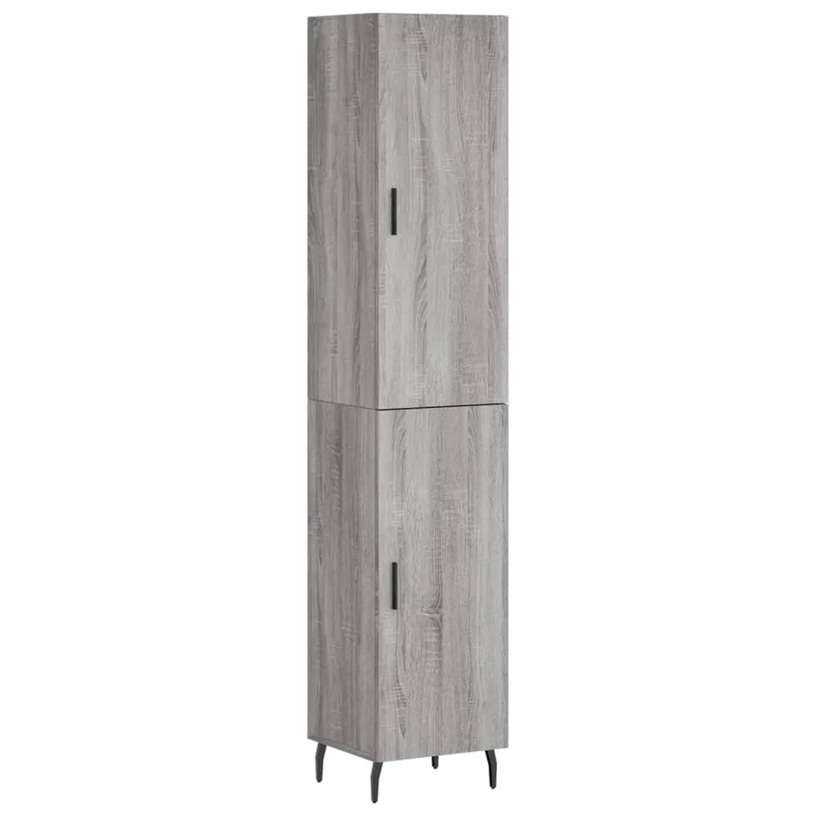 Buffet haut Sonoma gris 34,5x34x180 cm Bois d'ingénierie - 2
