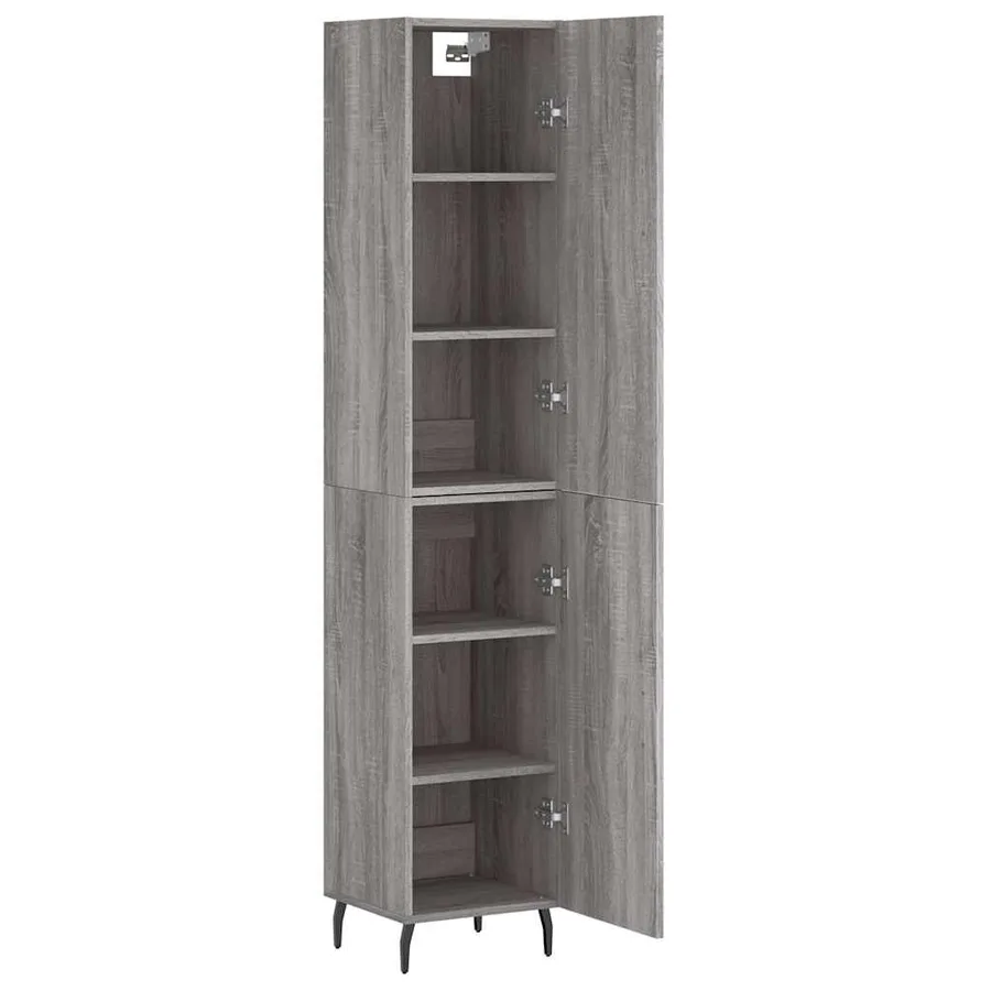 Buffet haut Sonoma gris 34,5x34x180 cm Bois d'ingénierie - 4