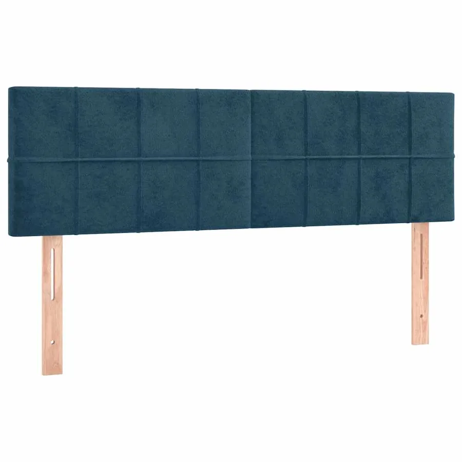 Sommier à lattes de lit avec matelas LED Bleu foncé 140x190 cm - 7