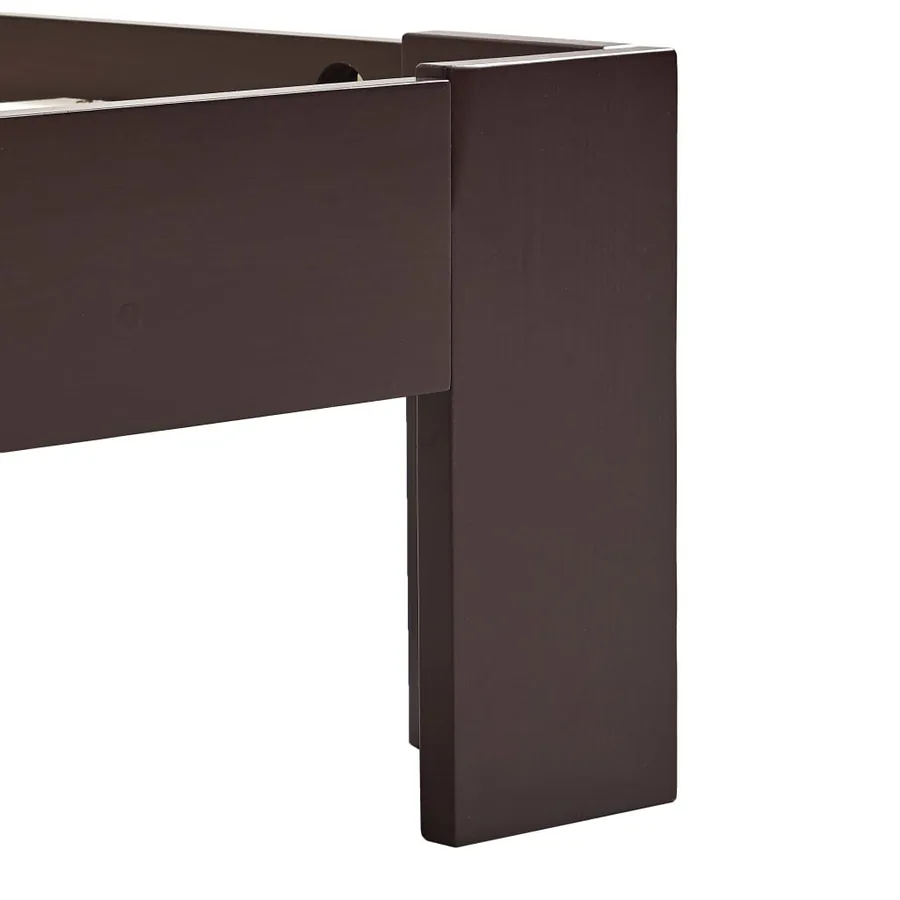 Cadre de lit sans matelas marron foncé pin massif 100x200 cm - 5