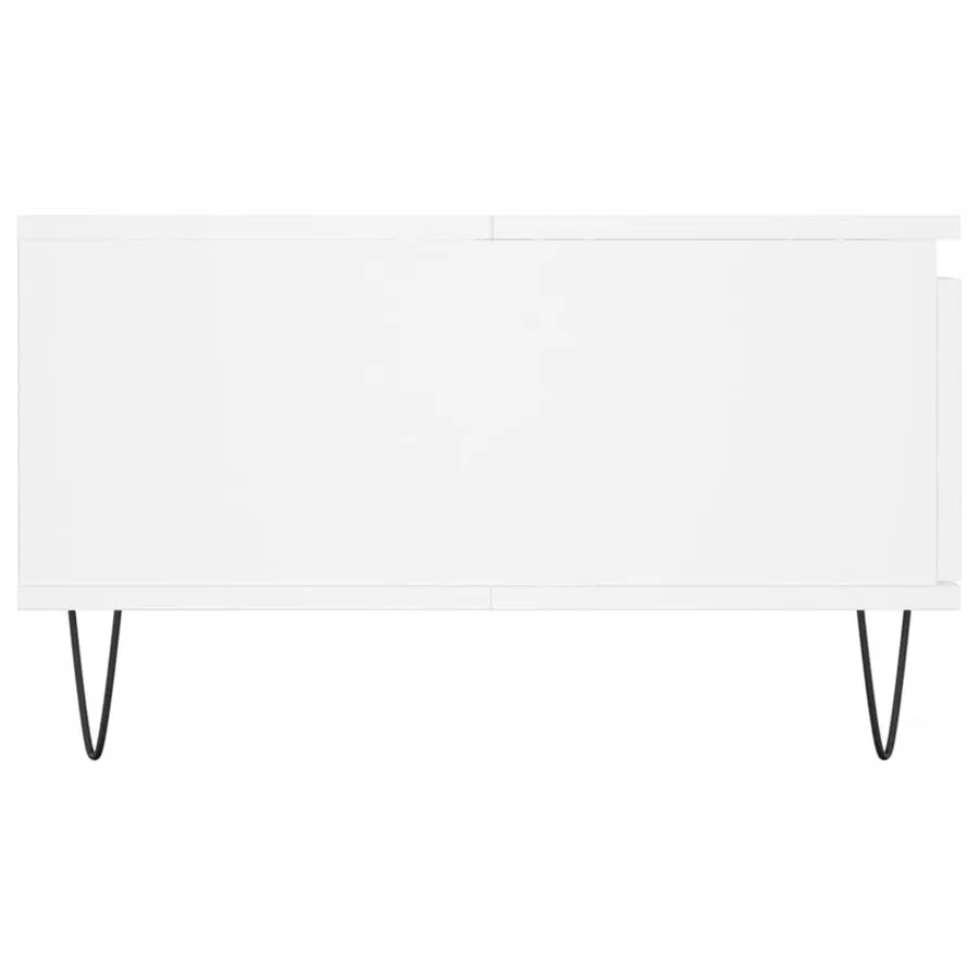 Table basse blanc 90x60x35 cm bois d'ingénierie - 7