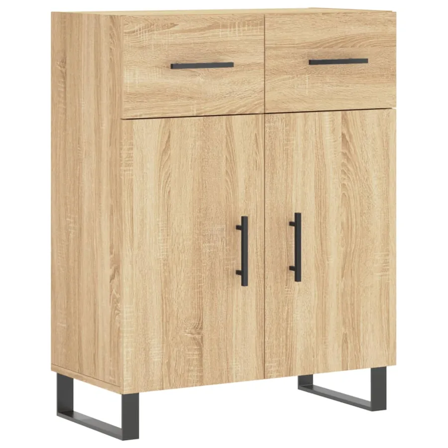 Buffet haut Chêne sonoma 69,5x34x180 cm Bois d'ingénierie - 7