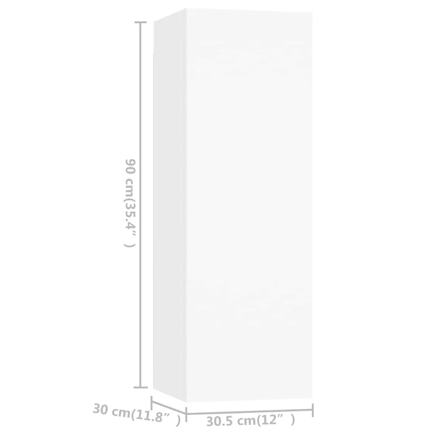 Ensemble de meubles TV 10 pcs Blanc Bois d'ingénierie - 17