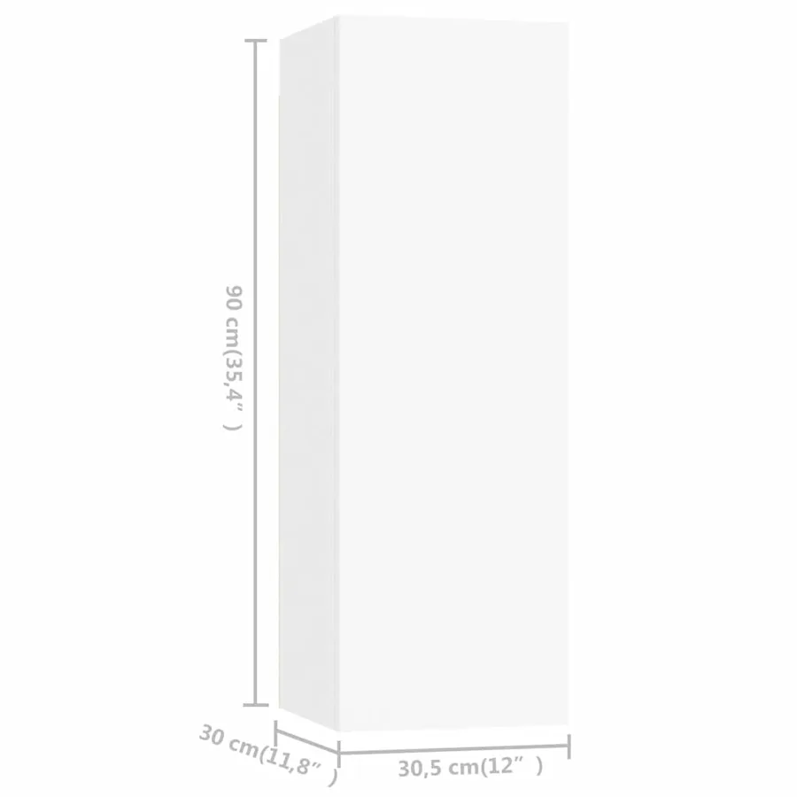Ensemble de meubles TV 8 pcs Blanc Bois d'ingénierie - 14