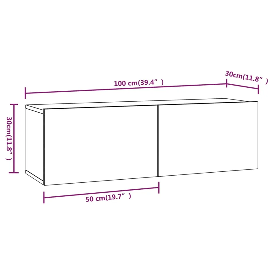 Ensemble de meubles TV 6 pcs Blanc Bois d'ingénierie - 14