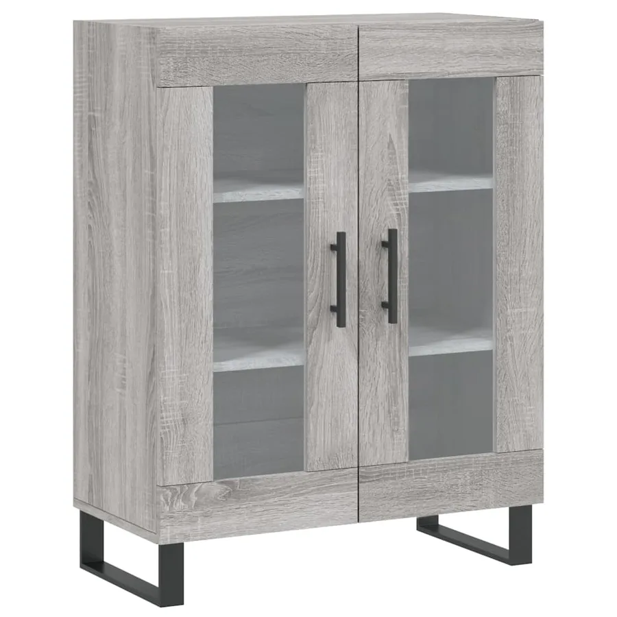 Buffet haut Sonoma gris 69,5x34x180 cm Bois d'ingénierie - 7