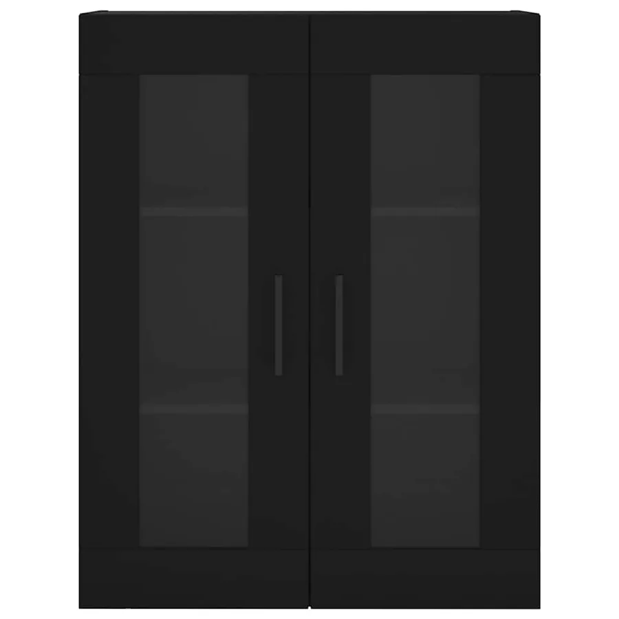 Armoires murales 2 pcs noir bois d'ingénierie - 6