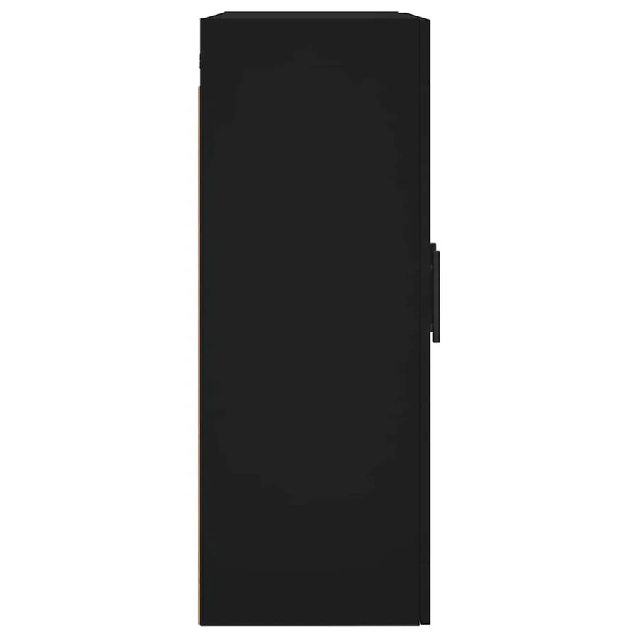 Armoires murales 2 pcs noir bois d'ingénierie - 7