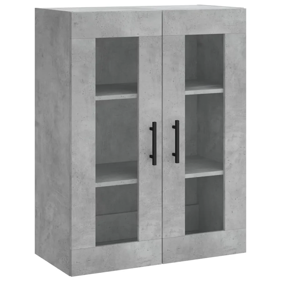 Buffet haut Gris béton 69,5x34x180 cm Bois d'ingénierie - 5