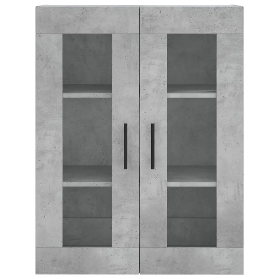 Buffet haut Gris béton 69,5x34x180 cm Bois d'ingénierie - 6