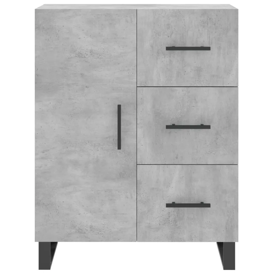 Buffet haut Gris béton 69,5x34x180 cm Bois d'ingénierie - 8