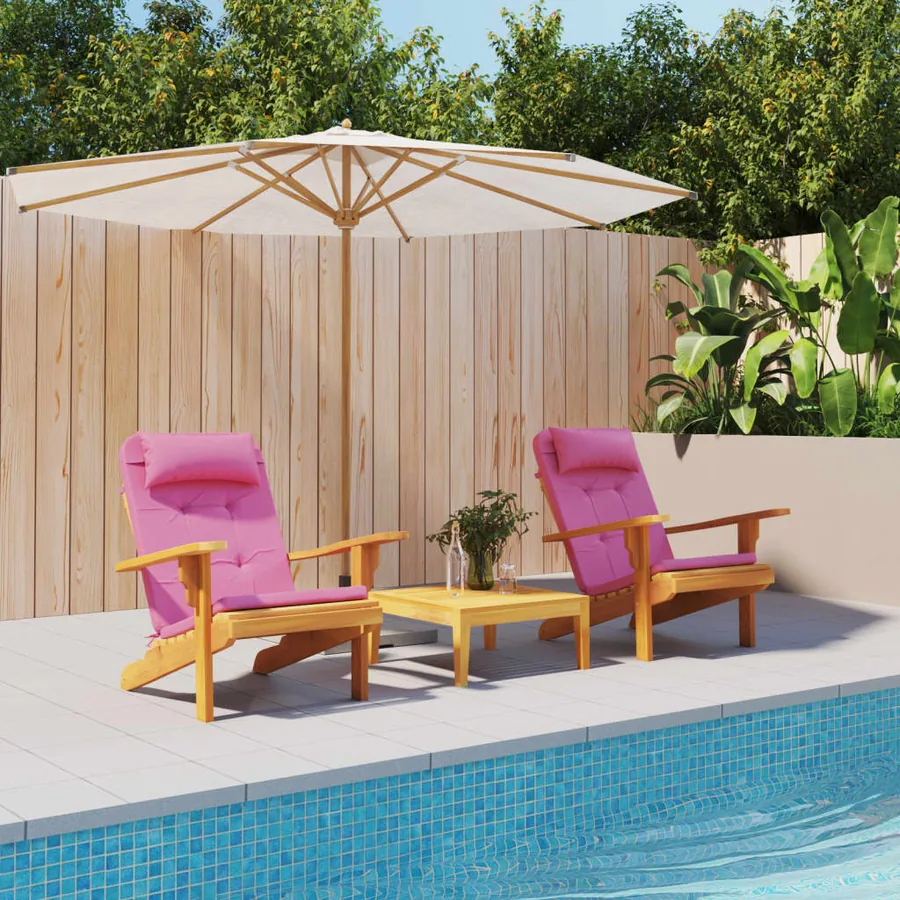 Coussins de chaise adirondack lot de 2 rose tissu oxford