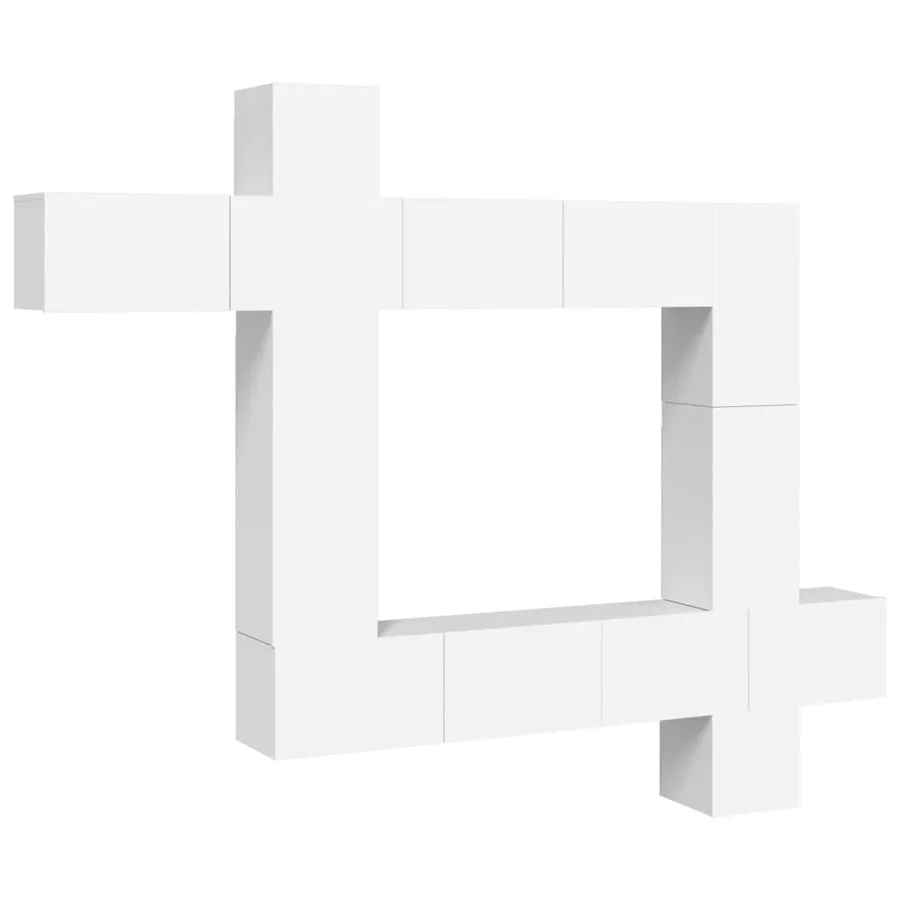 Ensemble de meubles TV 9 pcs Blanc Bois d'ingénierie - 2