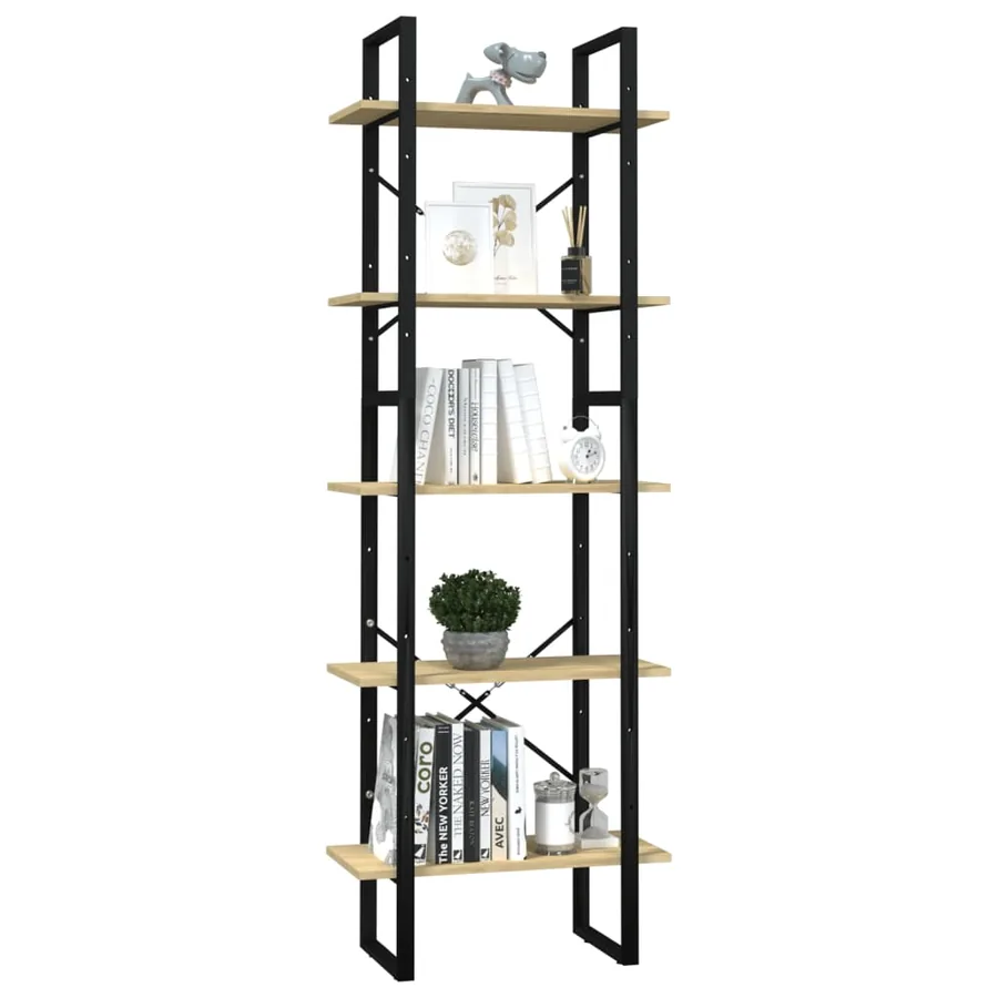 Bibliothèque à 5 niveaux 60x30x175 cm Bois de pin - 3