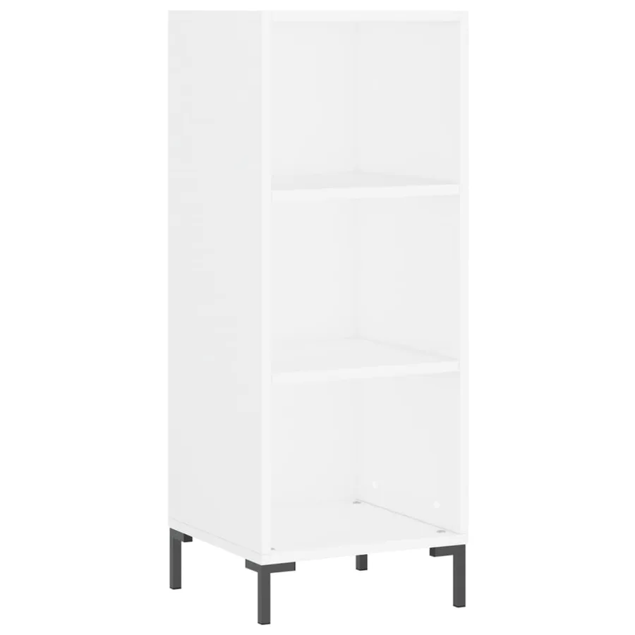 Buffet haut Blanc 34,5x34x180 cm Bois d'ingénierie - 7