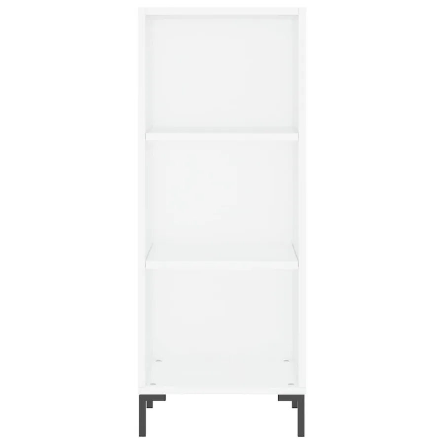 Buffet haut Blanc 34,5x34x180 cm Bois d'ingénierie - 8