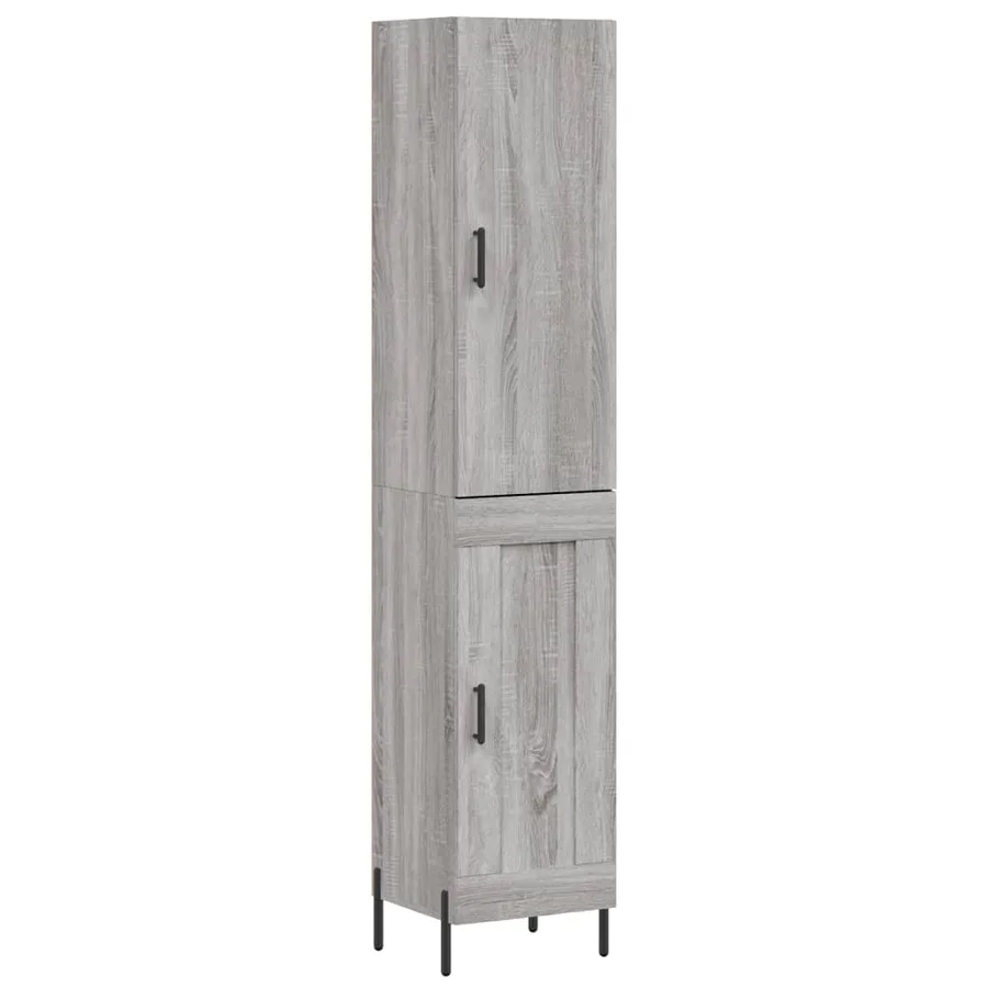 Buffet haut Sonoma gris 34,5x34x180 cm Bois d'ingénierie - 2