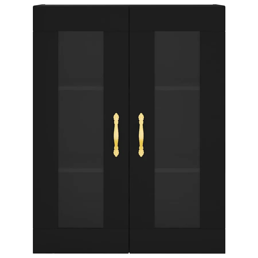 Armoires murales 2 pcs noir bois d'ingénierie - 6
