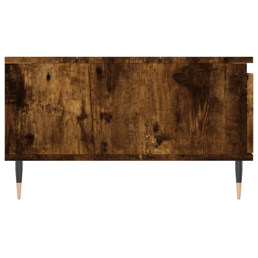 Table basse chêne fumé 90x60x35 cm bois d'ingénierie - 7