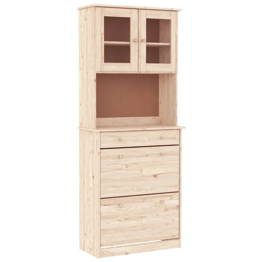 Buffet ALTA 77x35x188 cm bois massif de pin - 2