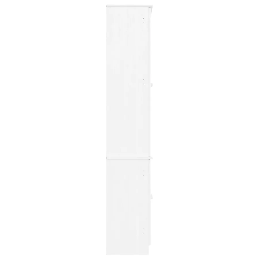 Vitrine en verre ALTA blanc 77x35x186,5 cm bois de pin massif - 5