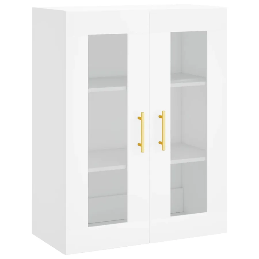 Buffet haut Blanc 69,5x34x180 cm Bois d'ingénierie - 5