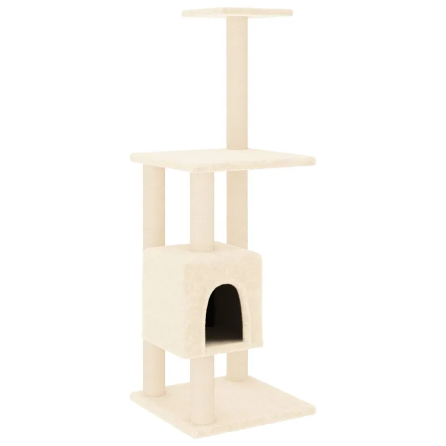 Arbre à chat avec griffoirs en sisal Crème 104 cm - 2