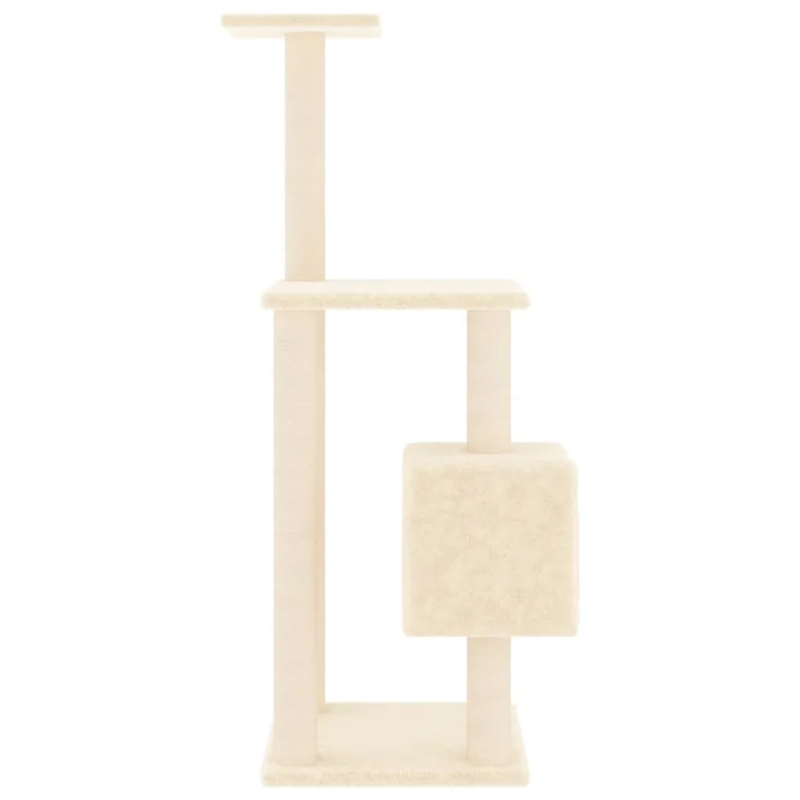 Arbre à chat avec griffoirs en sisal Crème 104 cm - 4
