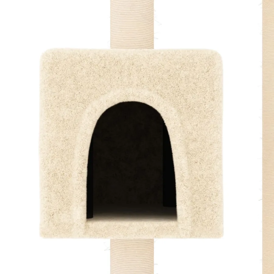 Arbre à chat avec griffoirs en sisal Crème 104 cm - 5