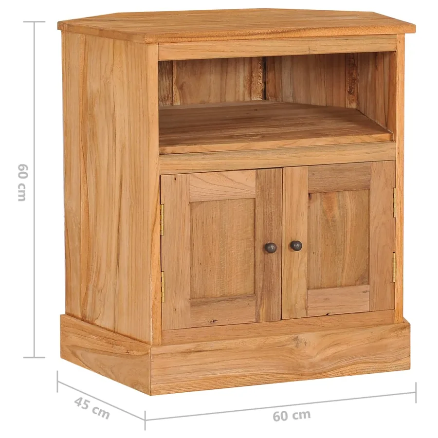Buffet d'angle 60x45x60 cm bois de teck massif - 8