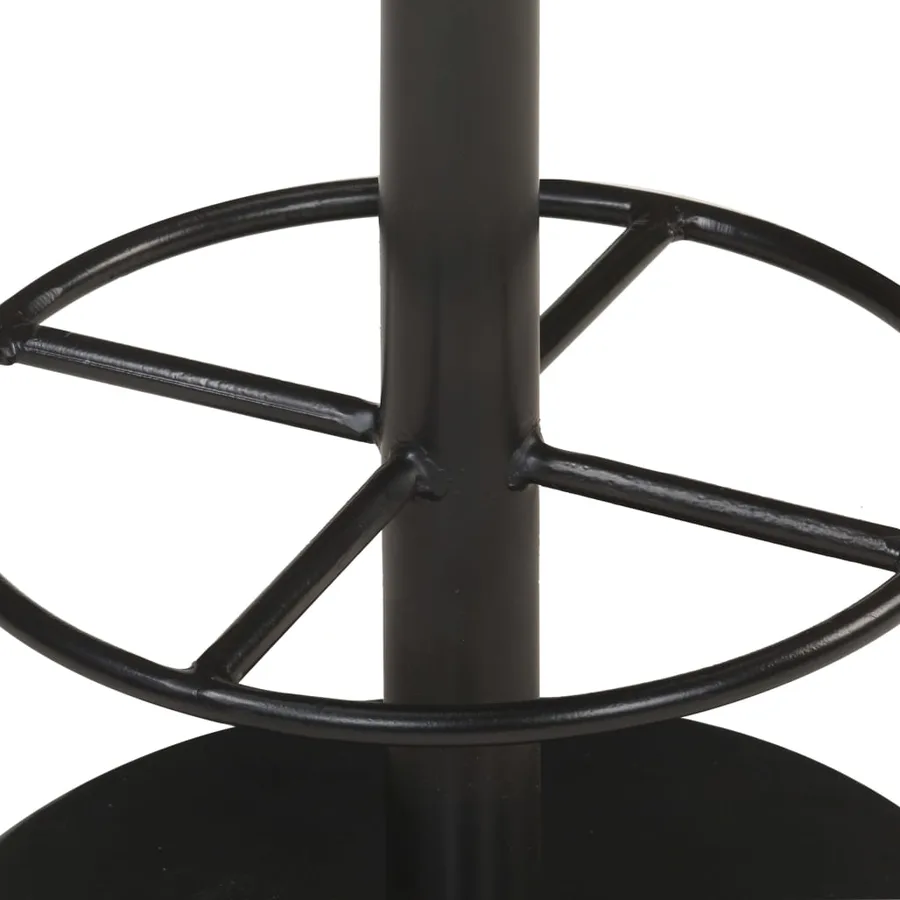 Tabouret de bar Marron Cuir véritable - 4