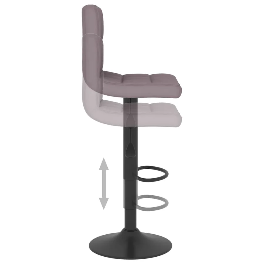 Tabouret de bar Taupe Tissu - 6
