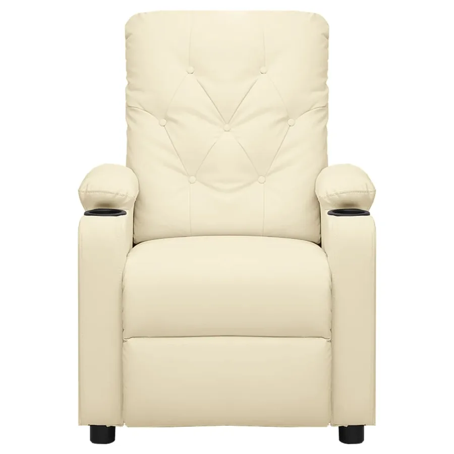 Fauteuil inclinable Crème Similicuir - 2