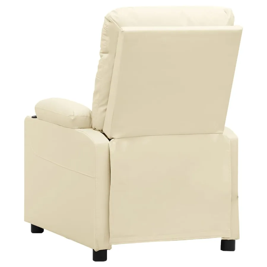 Fauteuil inclinable Crème Similicuir - 4