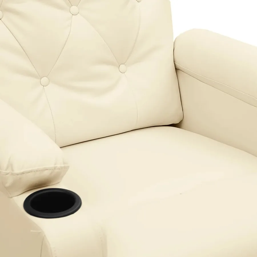 Fauteuil inclinable Crème Similicuir - 6