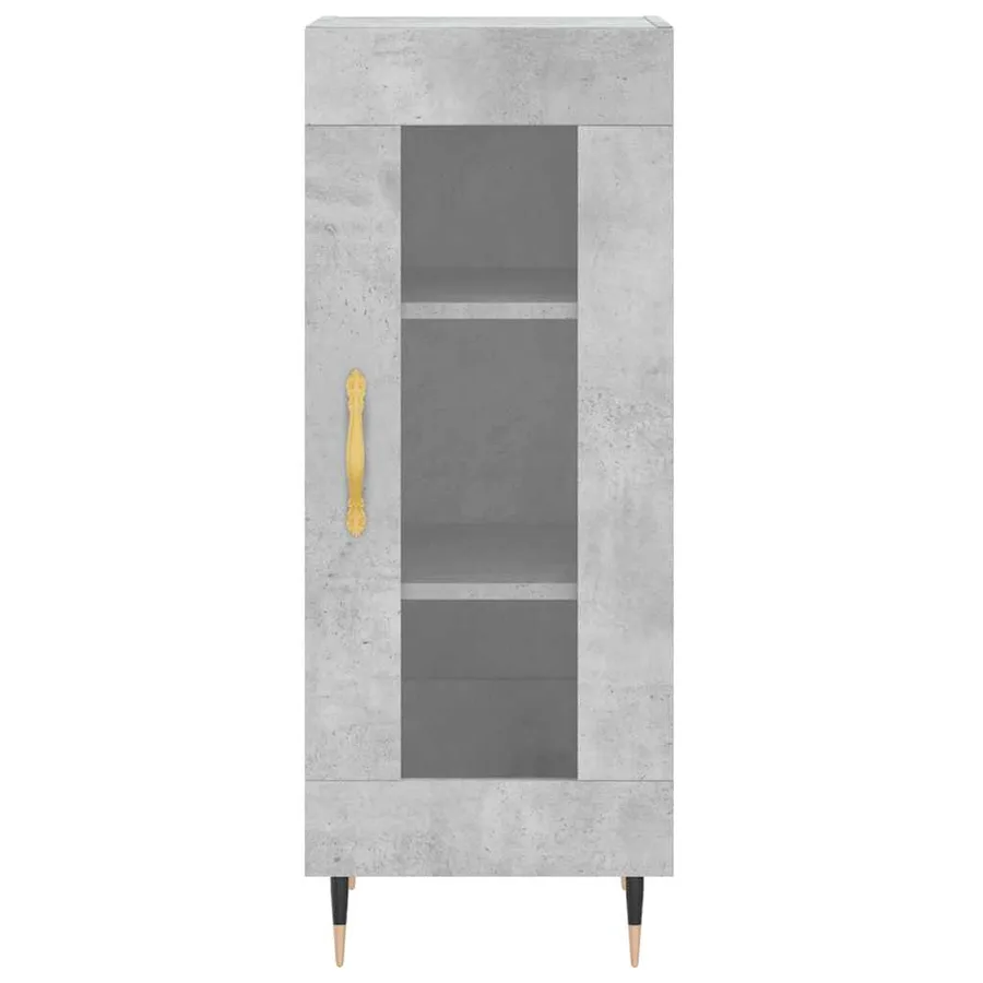 Buffet haut Gris béton 34,5x34x180 cm Bois d'ingénierie - 8
