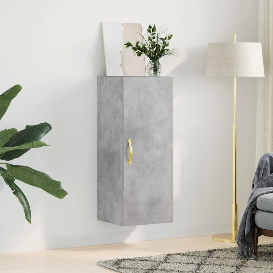 Armoire murale gris béton 34,5x34x90 cm - 3