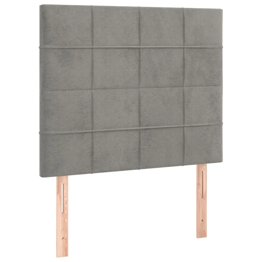 Sommier à lattes de lit et matelas et LED Gris clair 80x200 cm - 7