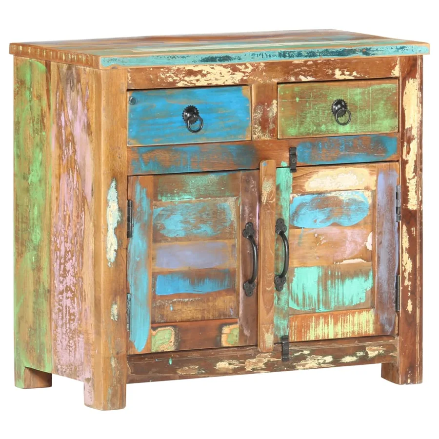 Buffet 70x35x65 cm Bois de récupération massif - 11