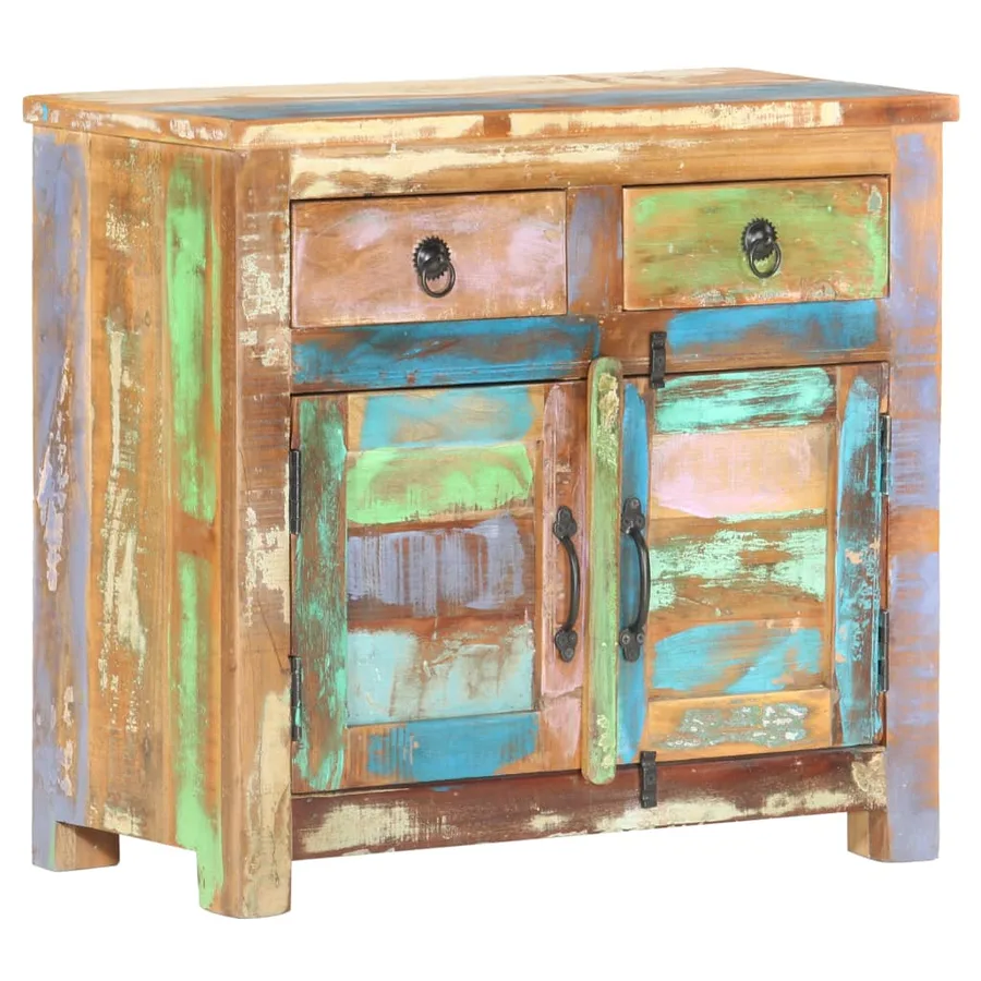 Buffet 70x35x65 cm Bois de récupération massif - 8