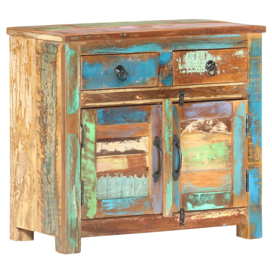 Buffet 70x35x65 cm Bois de récupération massif - 9