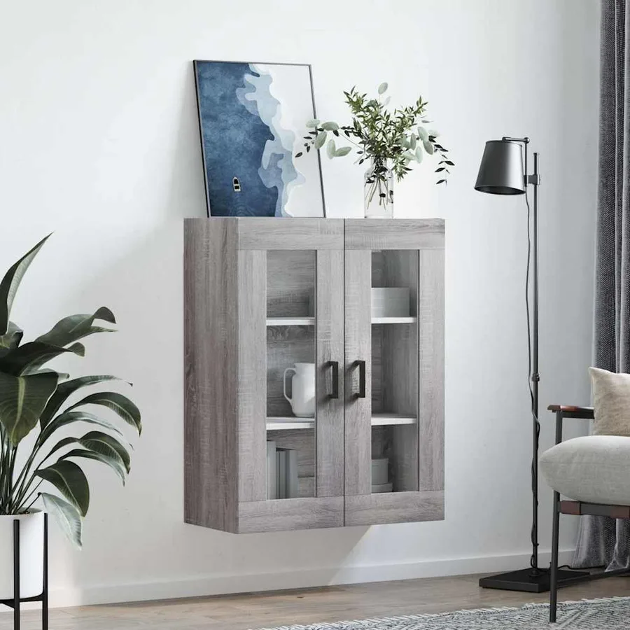 Armoire murale sonoma gris 69,5x34x90 cm - 3