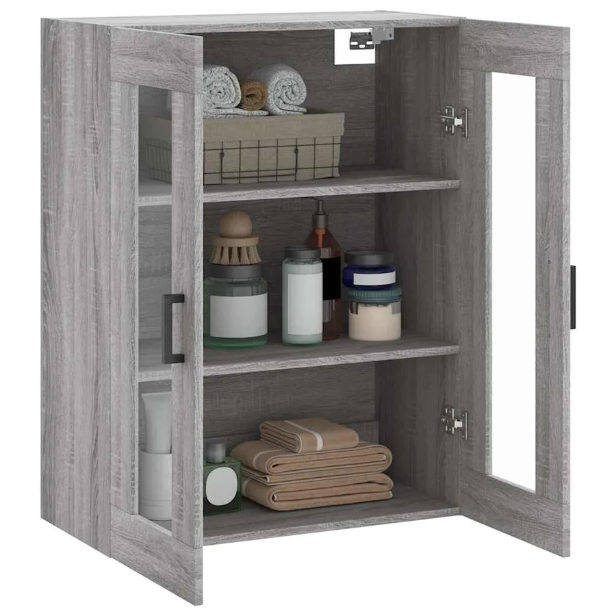 Armoire murale sonoma gris 69,5x34x90 cm - 5